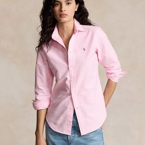 Polo Ralph Lauren Pink Slim Fit Oxford Shirt Size 0